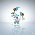 Glass Parrot Floral Showpiece